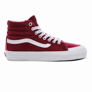 Női Vans Velvet SK8-Hi Reissue 138 Magasszárú Cipő VA5809764 Piros/Fehér